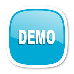 demo blue glossy web icon