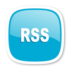 rss blue glossy web icon