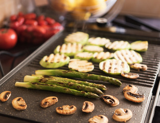 Vegetables on grill