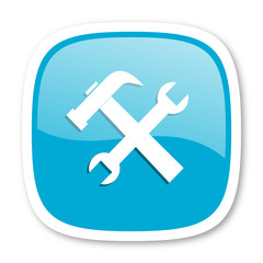 Fototapeta premium tool blue glossy web icon