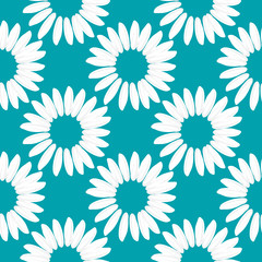 Fototapeta na wymiar Floral seamless pattern with daisies flowers.