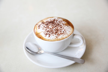 hot cappuccino coffee