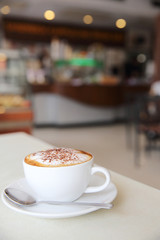 hot cappuccino coffee