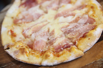 Pizza with parma ham