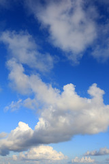 Fototapeta premium 南国沖縄の紺碧の空と夏雲 