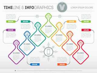 Infographic with design elements. Vector presentation of busines