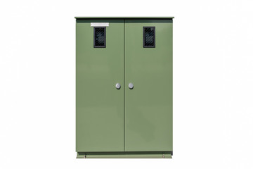 Green Locker Isolated on a White Background