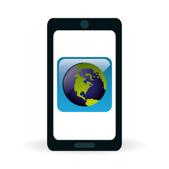 Fototapeta premium Technology design. social media icon. smartphone concept