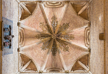 AVILA, SPAIN, APRIL - 19, 2016: The cupola of church Basilica de San Vicente.