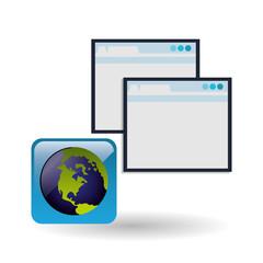 website design. social media icon. online concept