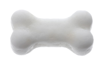 white bone shaped candy