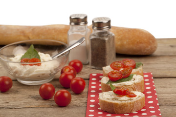 sandwiches and ingredients