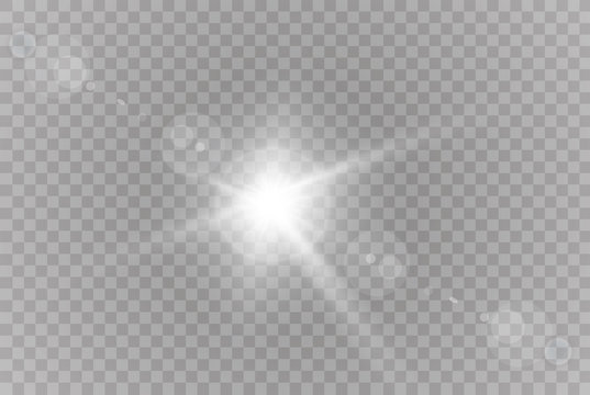 Vector transparent sunlight lens flare special effect light.use for advertising and programs.