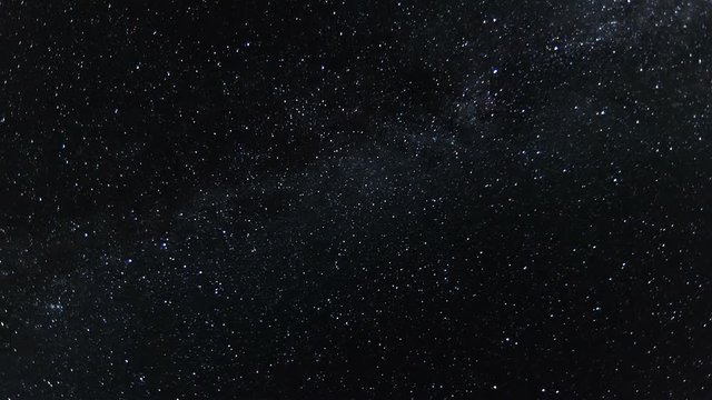 Night sky with milky way galaxy Time lapse - Moving stars twinkle at night - Full HD 1920x1080
