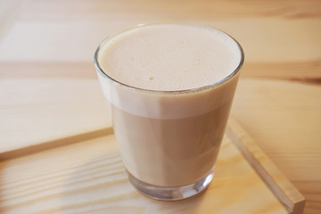 Cup of cappuccino; selective focus