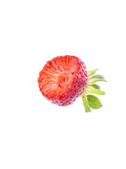 red ripe bunch of fresh strawberries