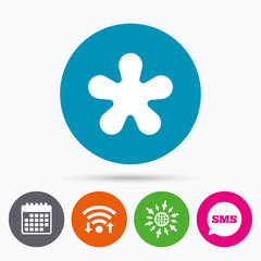 Obraz premium Asterisk footnote sign icon. Star symbol.