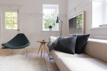Horizontal of luxury neutral interior living room