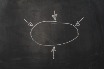 Black chalboard concept image. Horizontal photograph.