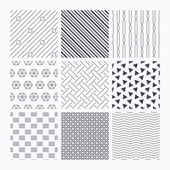 Braid weave, diagonal lines seamless textures.