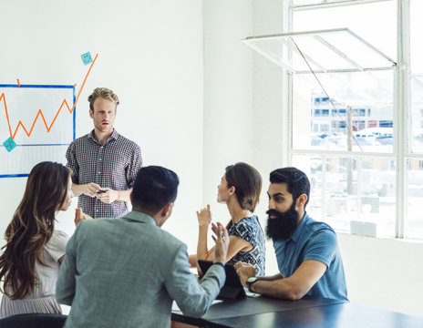 Business people in brainstorming meeting