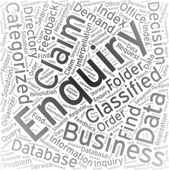 Enquiry,Word cloud art background