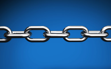Obraz premium Chain On Blue Web Links Concept