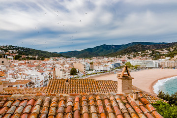 Vu sur la ville de Tosa de Mar des hauteurs du chateau