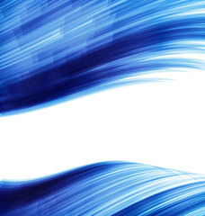 Blue abstract wave techno background