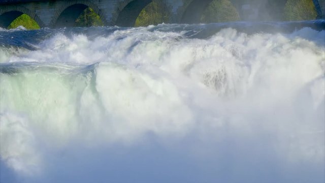 Rhine Falls at Schaffhausen, Canton of Schaffhausen, Switzerland, Europe