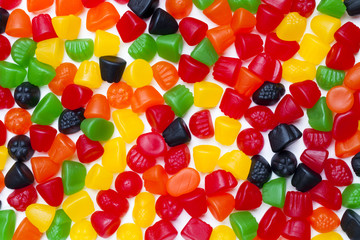 close-up of hard jelly candies.