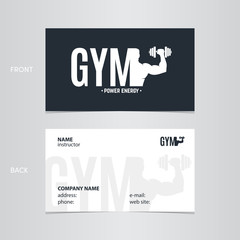 Fototapeta premium Business card gym