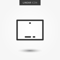 Tablet icon vector illustration. Tablet creative line concept.
