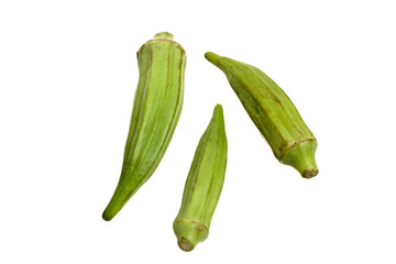 three pieces of okra © Dan Kosmayer