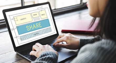 Web Design Layout Share Sharing Concept