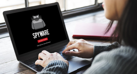 Scam Virus Spyware Malware Antivirus Concept - obrazy, fototapety, plakaty