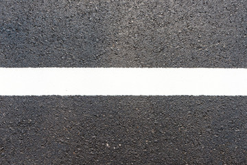 Fototapeta premium white line on the new road