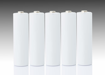 AA batteries over white