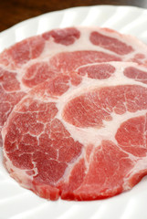 Pork Sliced Korean food