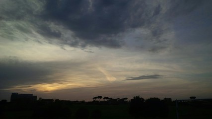 parco al tramonto