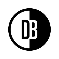 INITIAL CIRCLE HALF LOGO DB