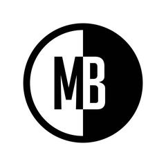 INITIAL CIRCLE HALF LOGO MB