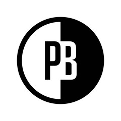 INITIAL CIRCLE HALF LOGO PB