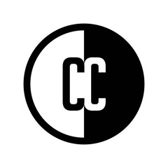 INITIAL CIRCLE HALF LOGO CC