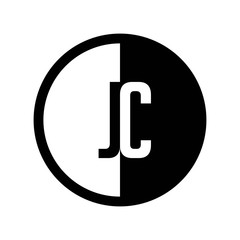 INITIAL CIRCLE HALF LOGO JC