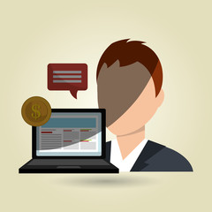 businessman isolated design 