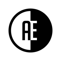 INITIAL CIRCLE HALF LOGO AE