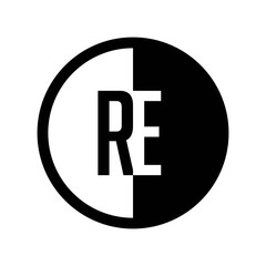INITIAL CIRCLE HALF LOGO, RE