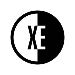 Fototapeta premium INITIAL CIRCLE HALF LOGO XE