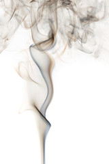 Abstract colored smoke from aromatic sticks.